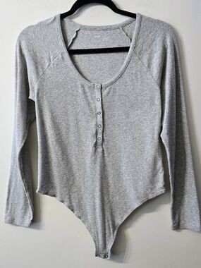 Aerie Long-Sleeve Henley Bodysuit